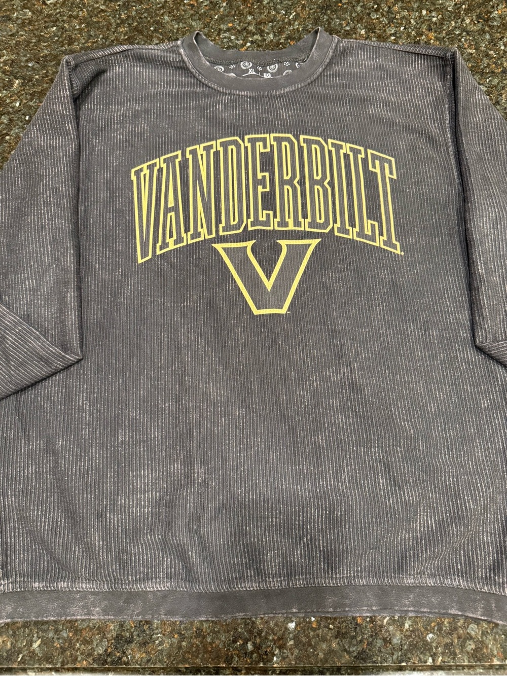 Vanderbilt University Long Sleeve Crew Neck Pullover - Aged Look - XL